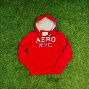 Aeropostale AERO NYC Red Pullover Hoodie Men’s Small